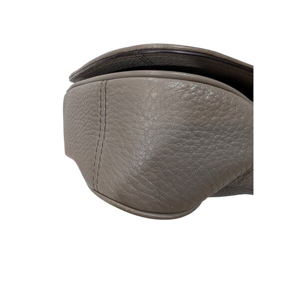 Marc Jacobs Empire City Pebbled Leather Shimmer Crossbody Bag Taupe Silver - Picture 7 of 11